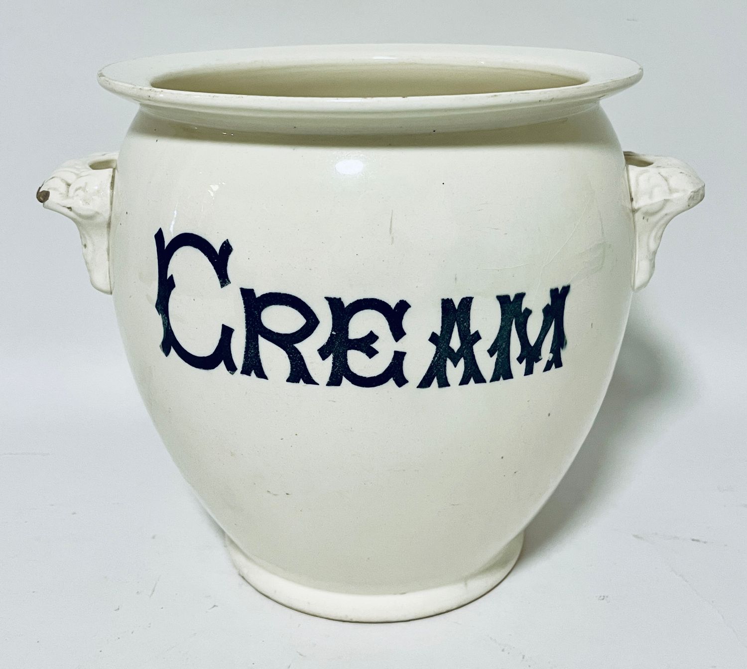 Edwardian White Ironstone Dairy Cream Pail
