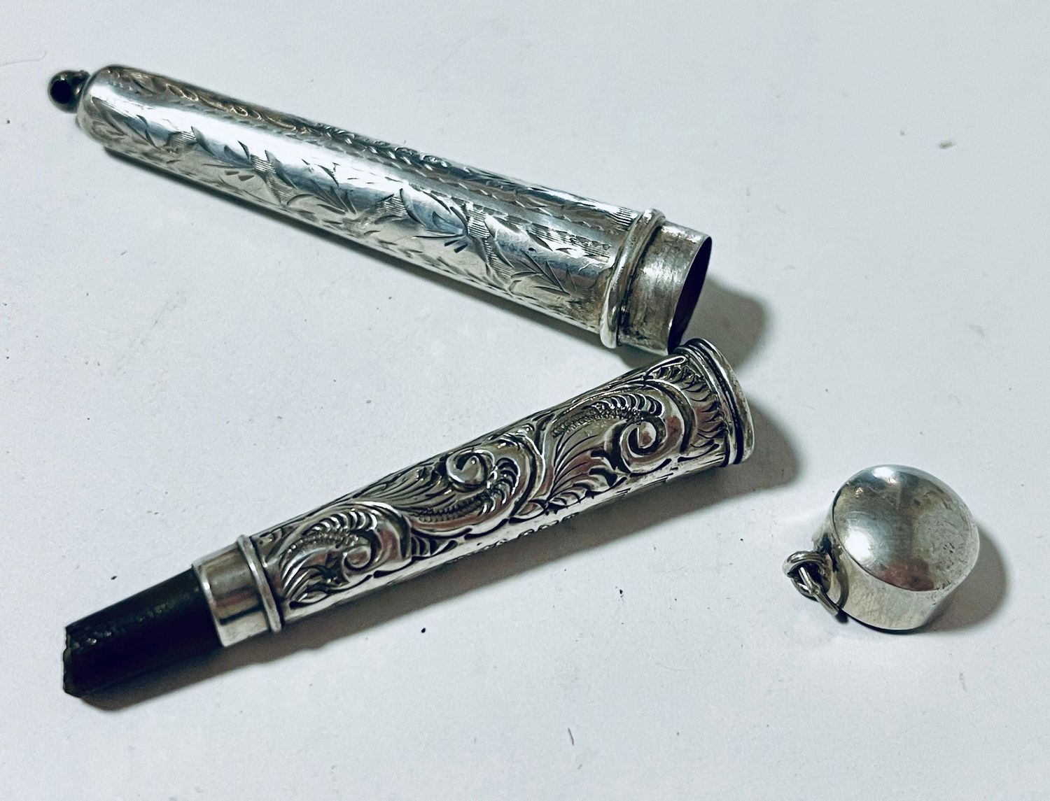 Antique Silver Cheroot Holder