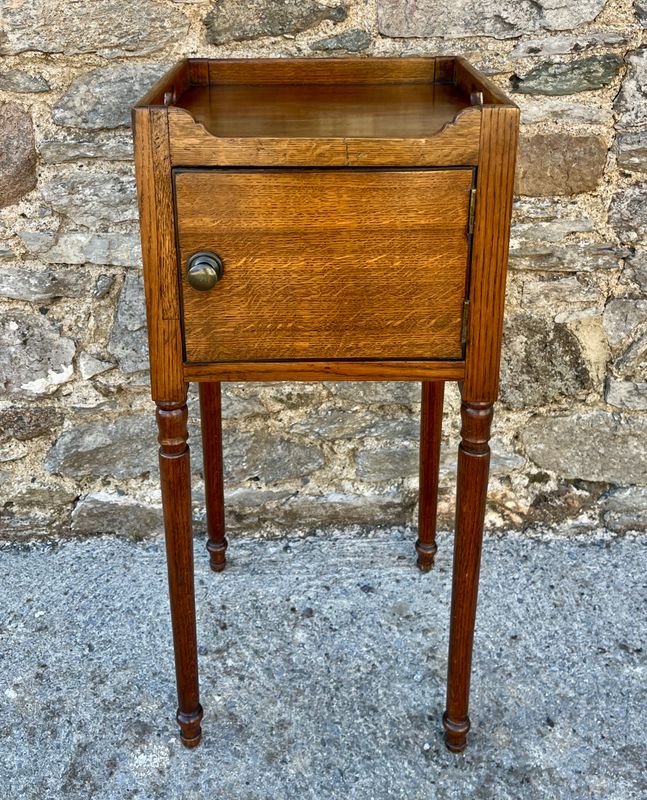 Georgian Oak and Mahogany Pot Cupboard
