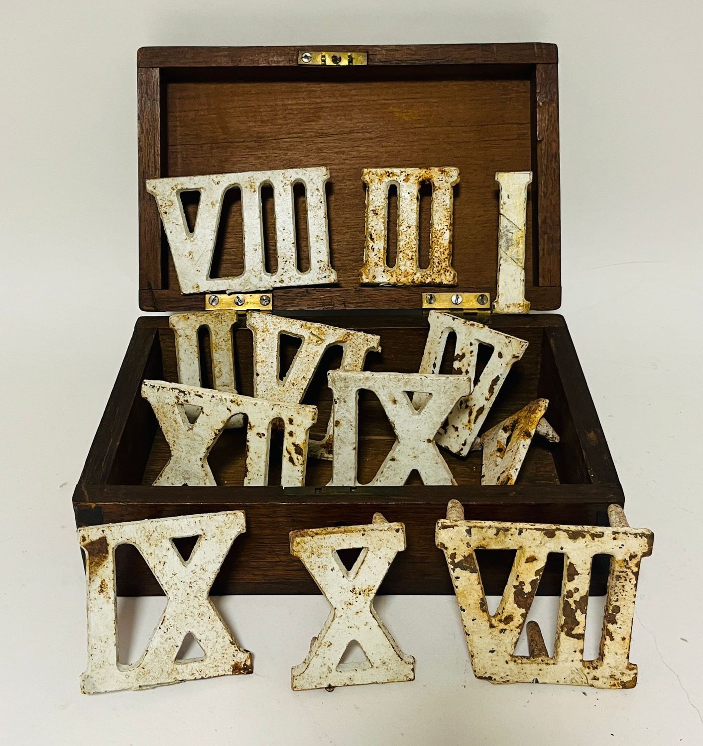 Set of 12 Antique Cast Iron 'Clock Golf' Numbers