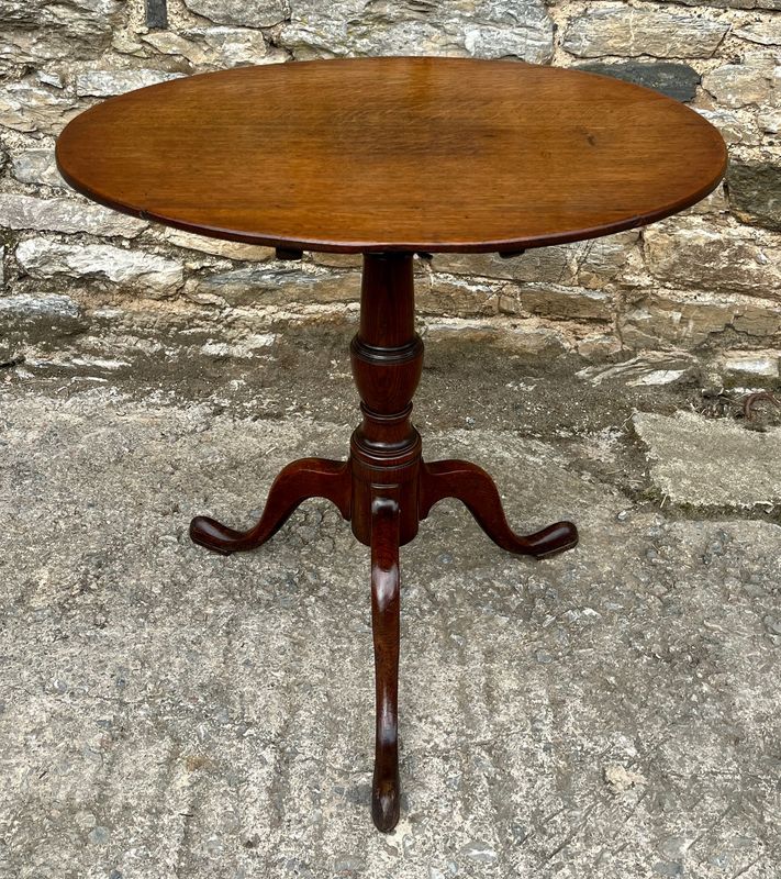 Georgian Oak Tilt Top Occasional Table