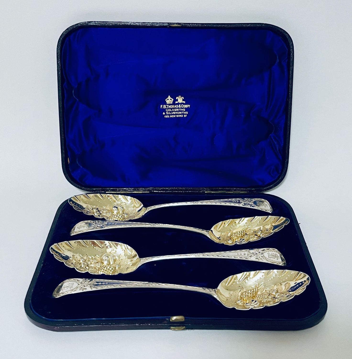 4 x Georgian Silver Berry Spoons