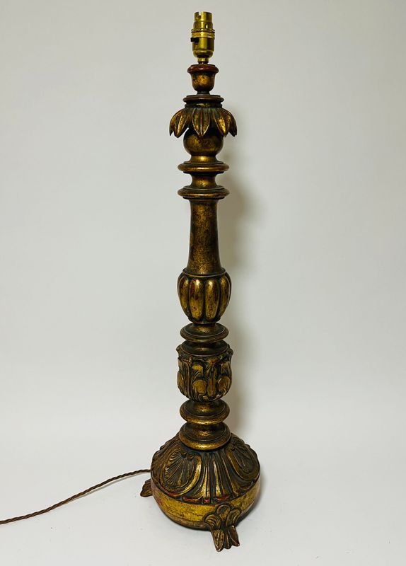 Large Giltwood Table Lamp