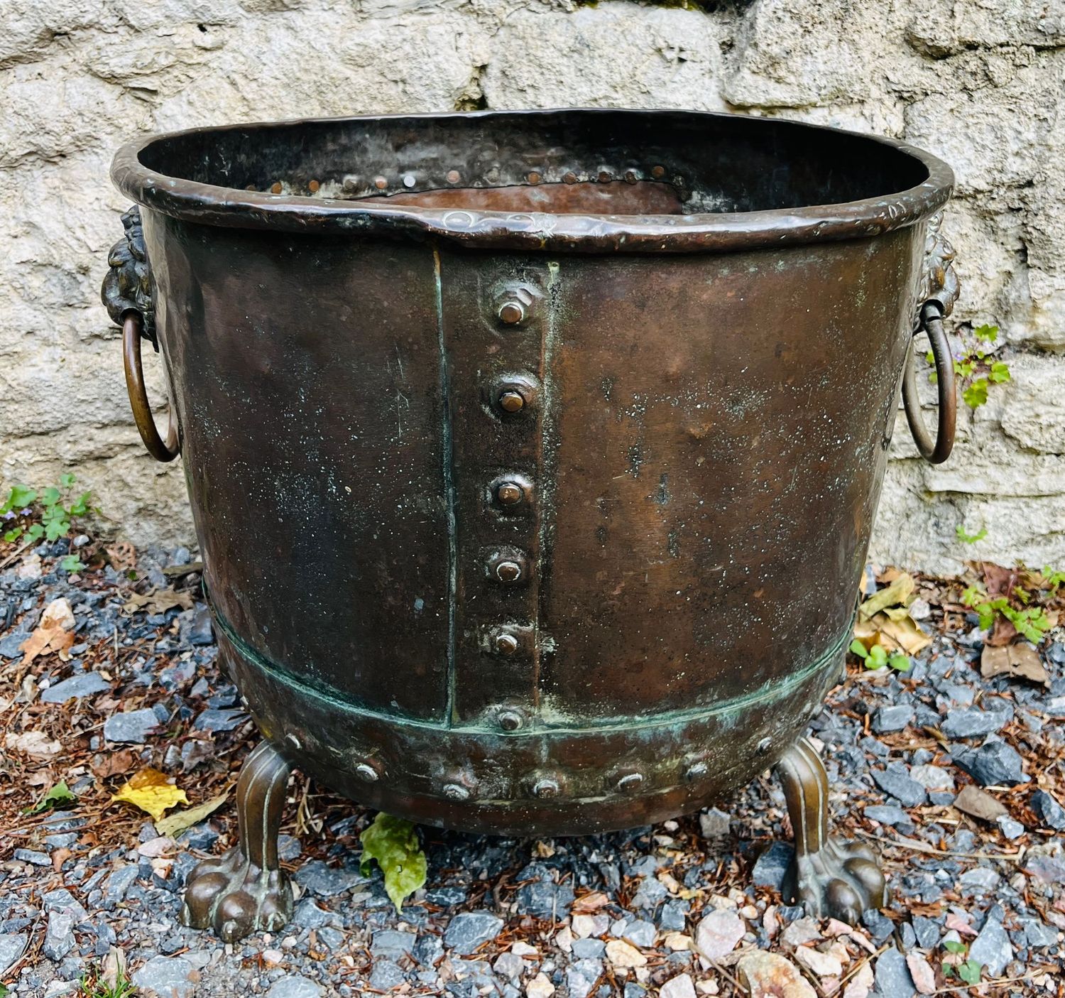 Large Victorian Riveted Copper Boiler