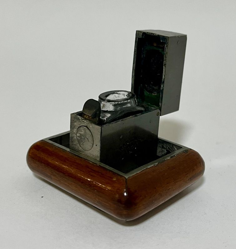 Antique Campaign Travelling Inkwell