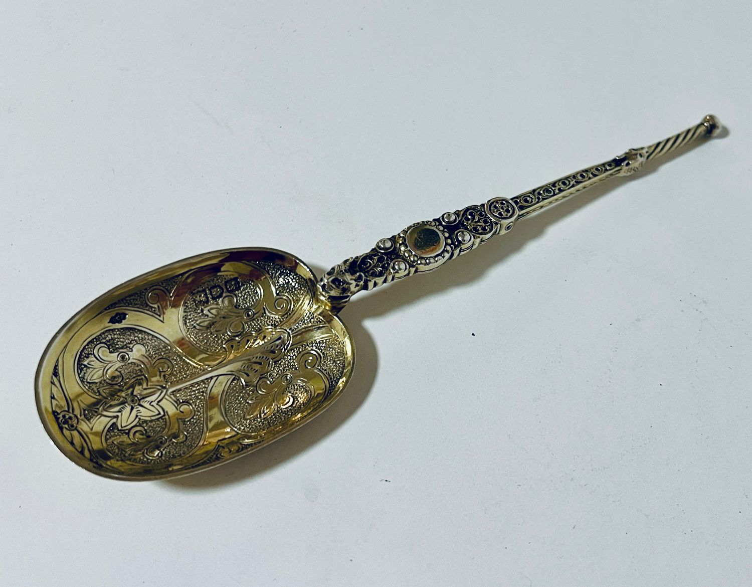 Silver Gilt Anointing Spoon