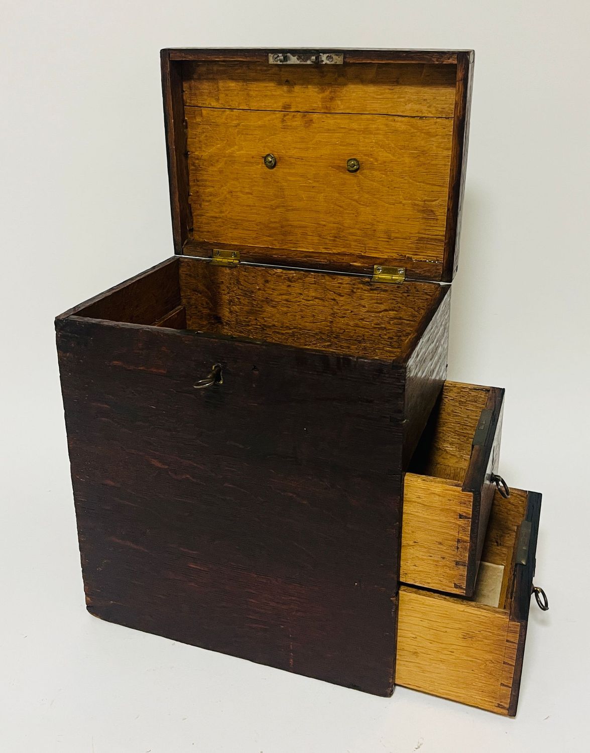 Antique Oak Collectors Box