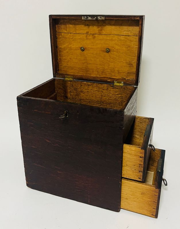 Antique Oak Collectors Box