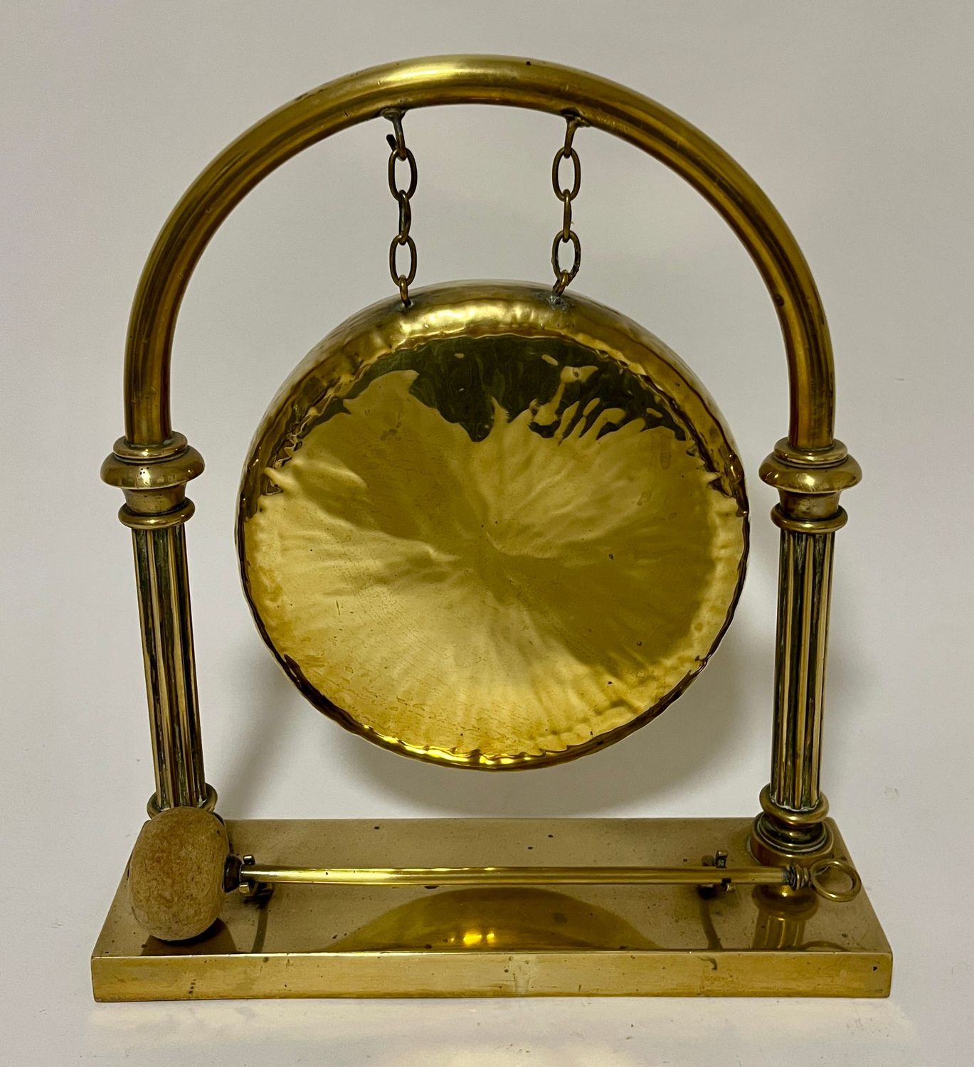 Large Antique Brass Dinner Gong