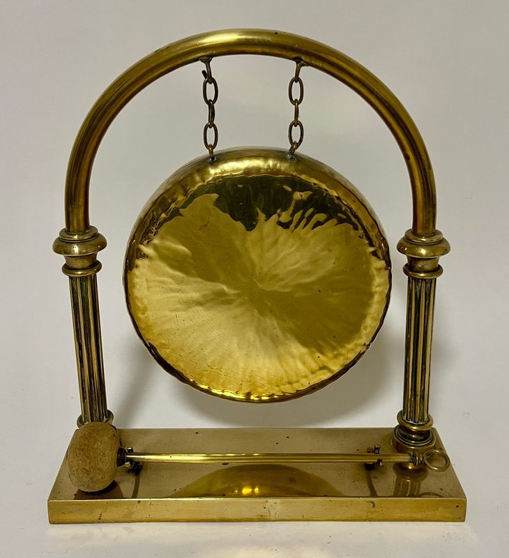 Large Antique Brass Dinner Gong