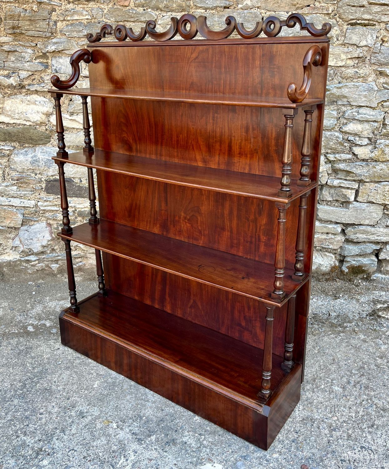​Antique Mahogany Waterfall Bookcase