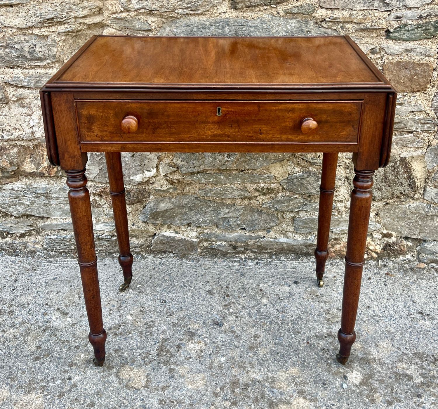 ​Regency Mahogany Drop Leaf Work Table