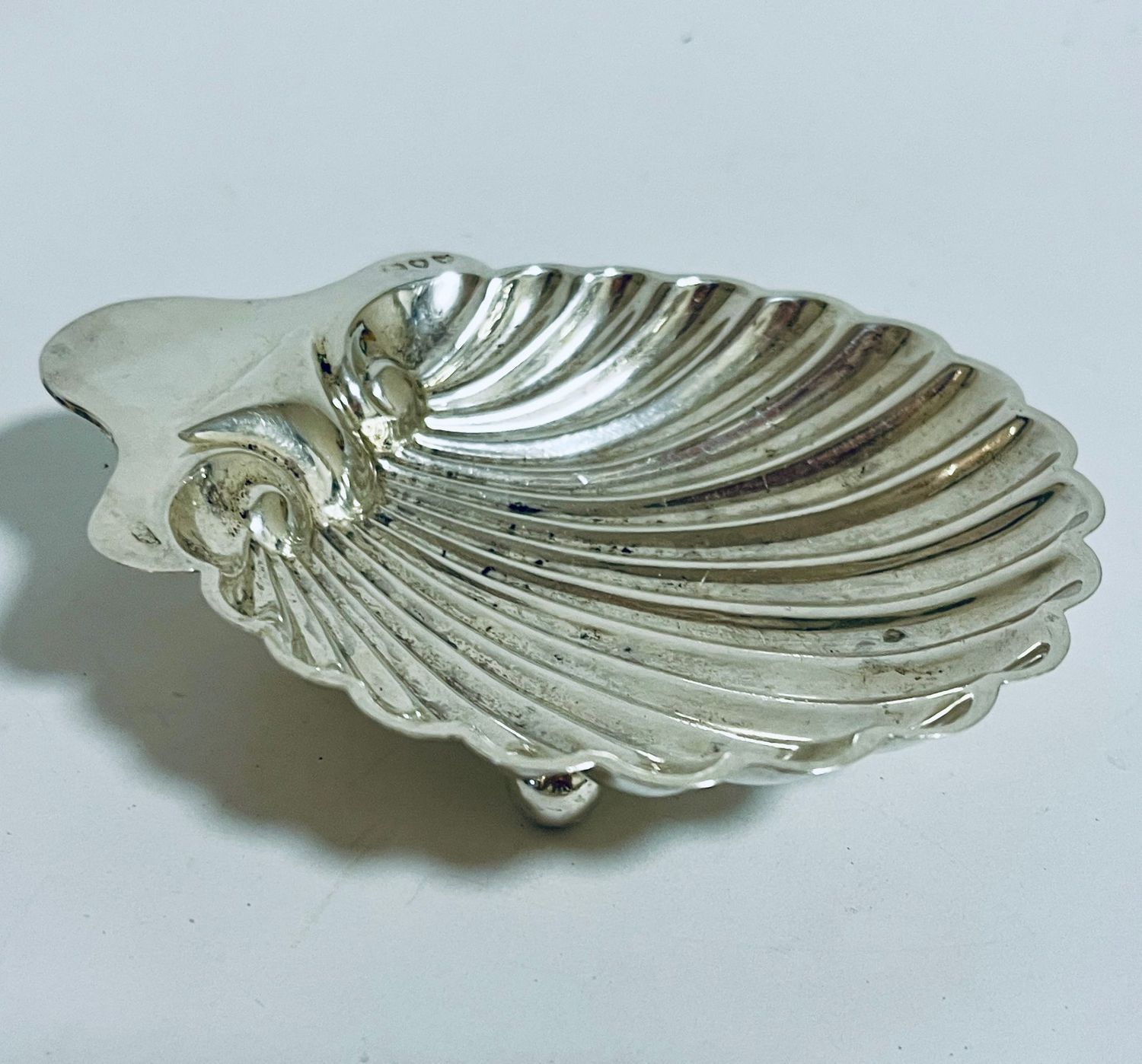 Victorian Silver Shell Shaped Butter Dish