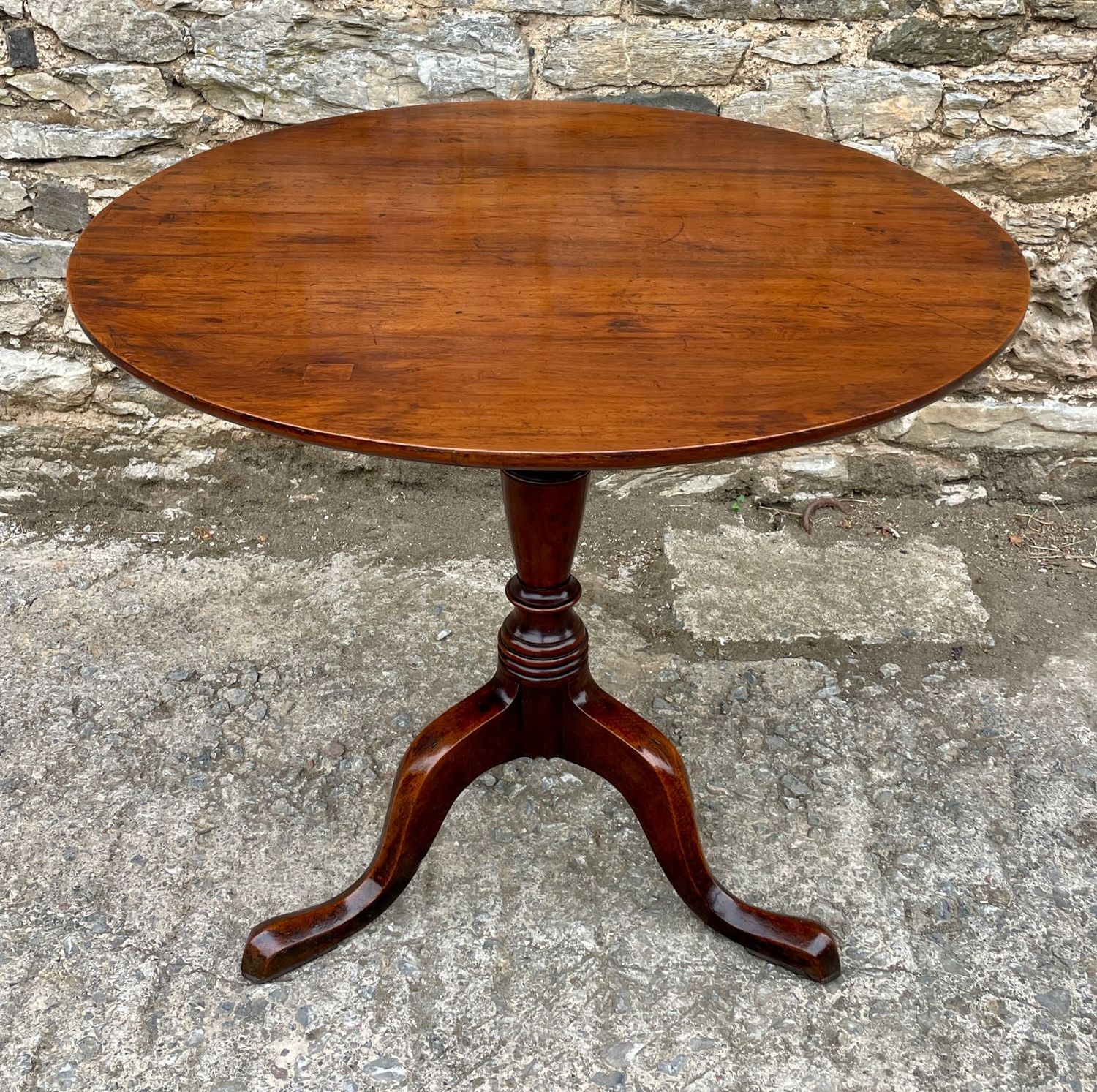 Georgian Fruitwood Tilt Top Occasional Table