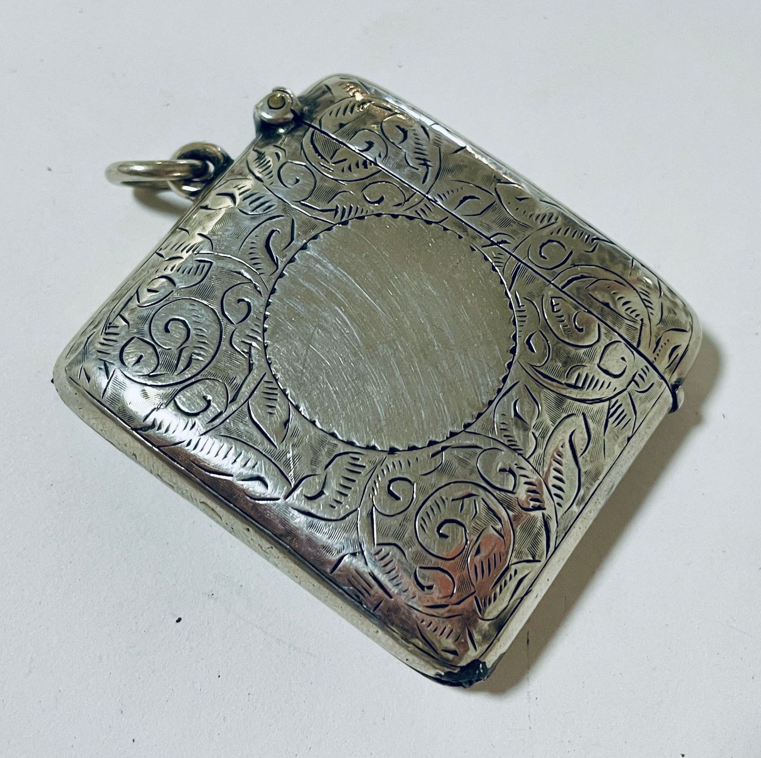 Antique Silver Vesta Case