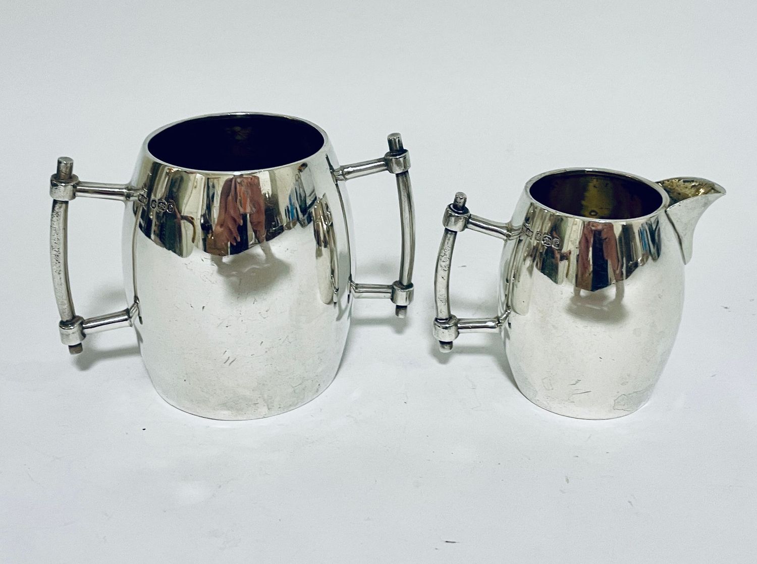 Silver Christopher Dresser Style Milk and Sugar