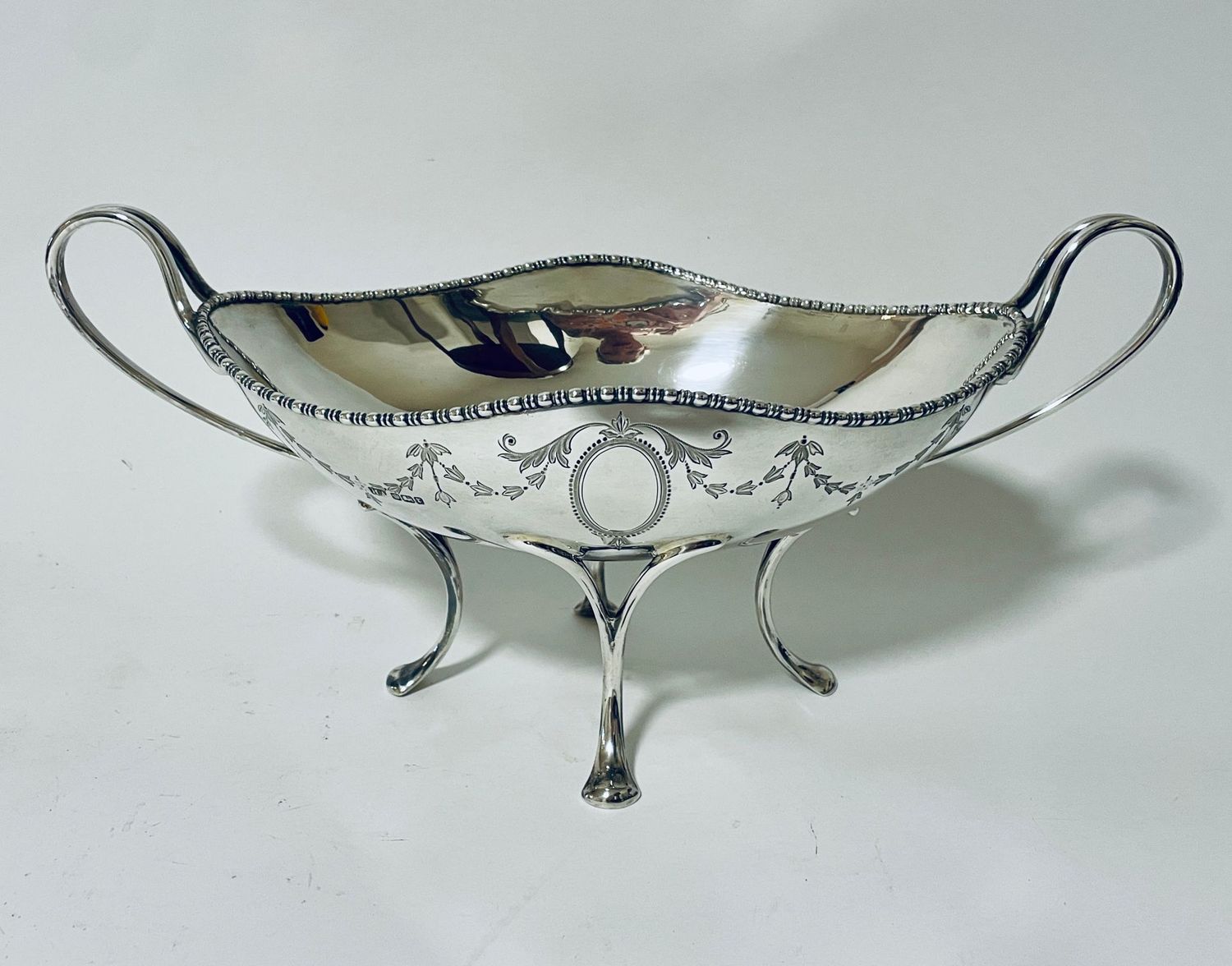 Large Antique Silver Centre Dish