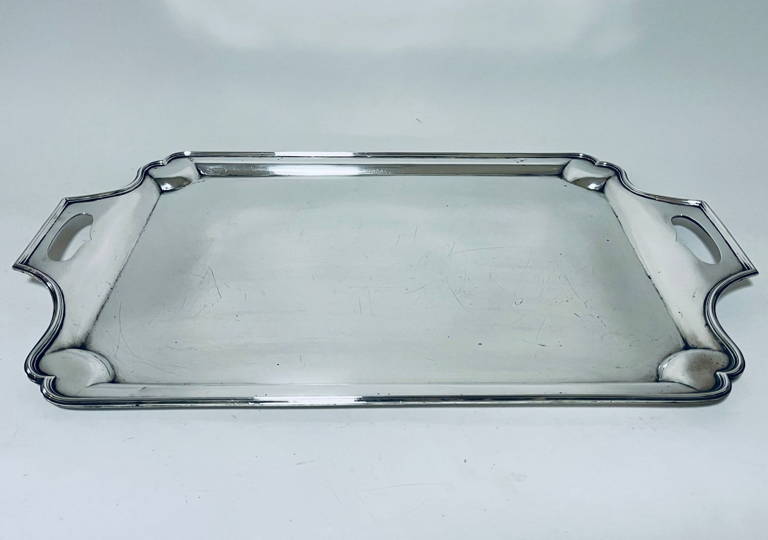 Large Antique Silver Tray