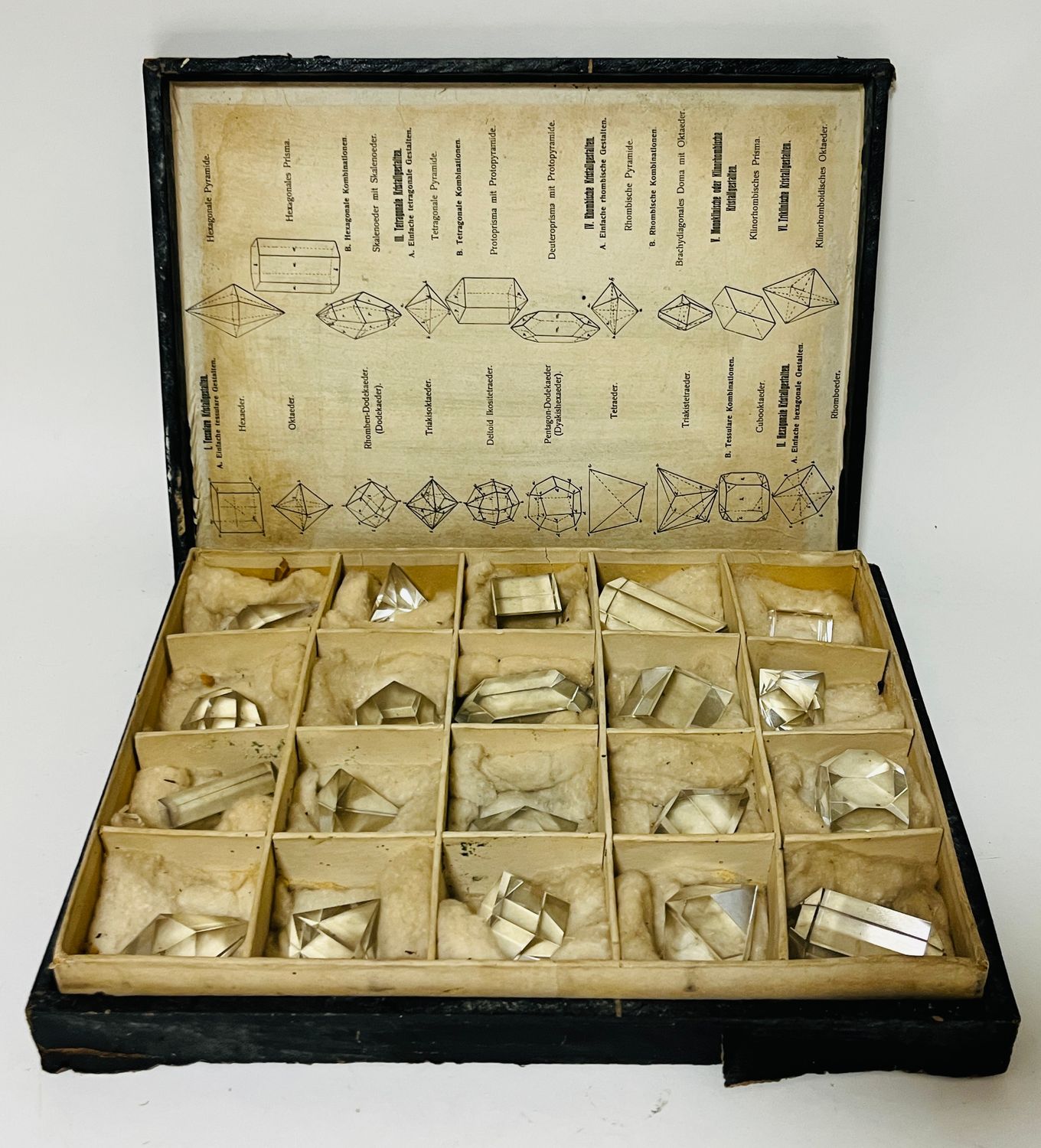 Set of 20 Antique Crystal Prism Models