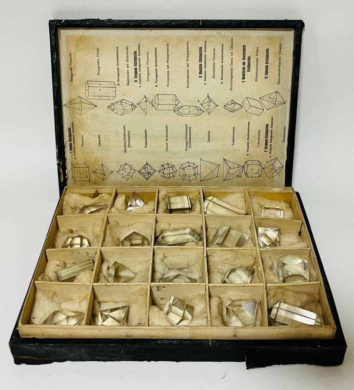 Set of 20 Antique Crystal Prism Models