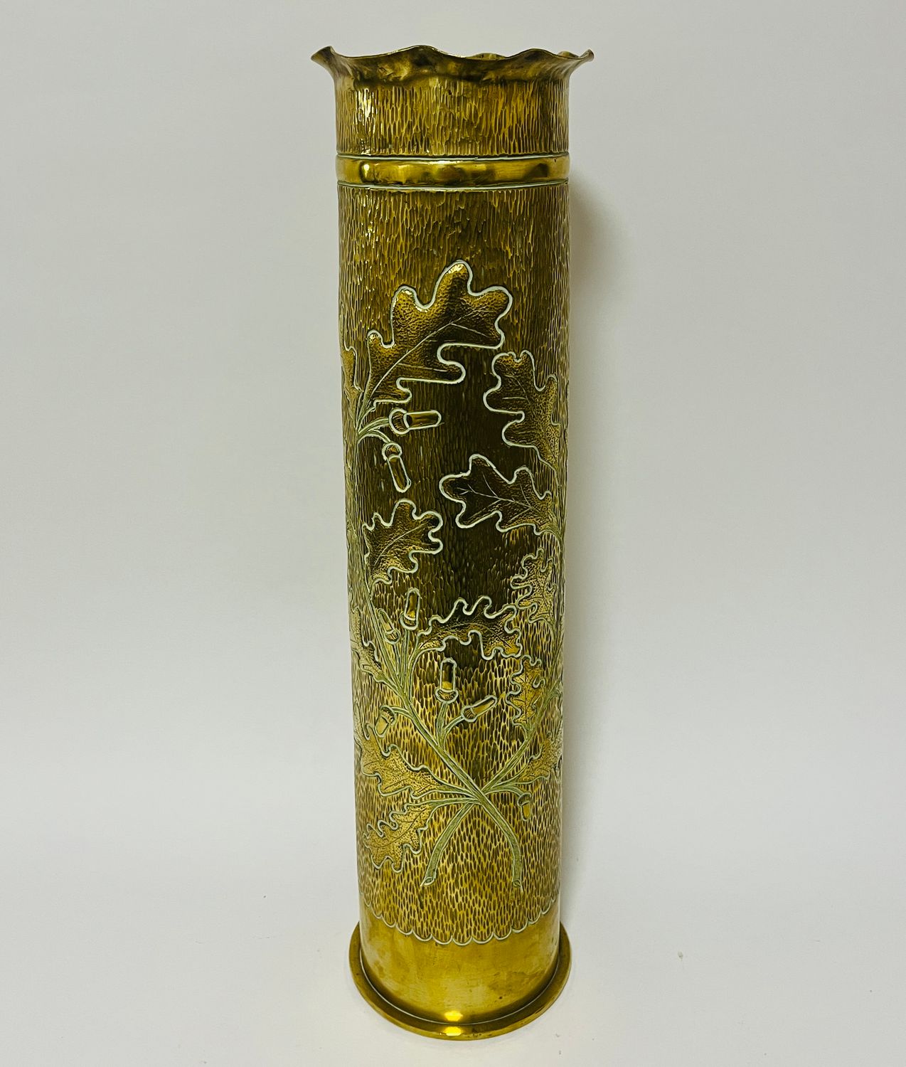 Large Trench Art Shell Case Stick Stand