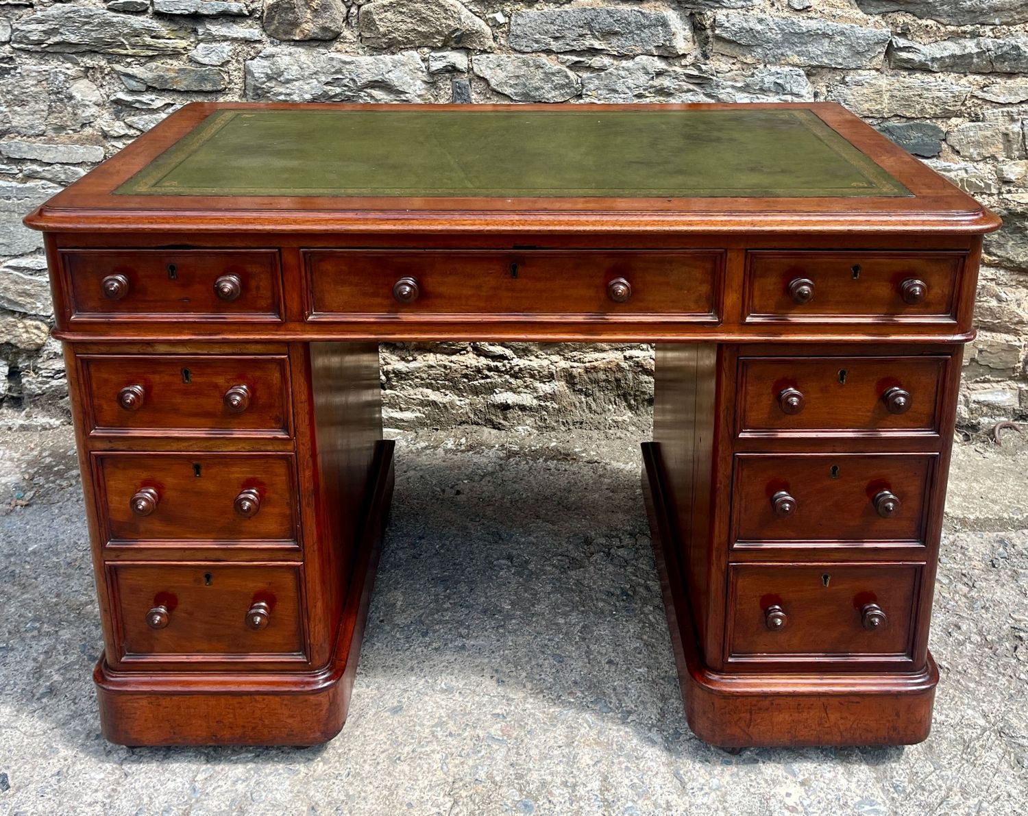 Victorian Mahogany Pedestal Desk