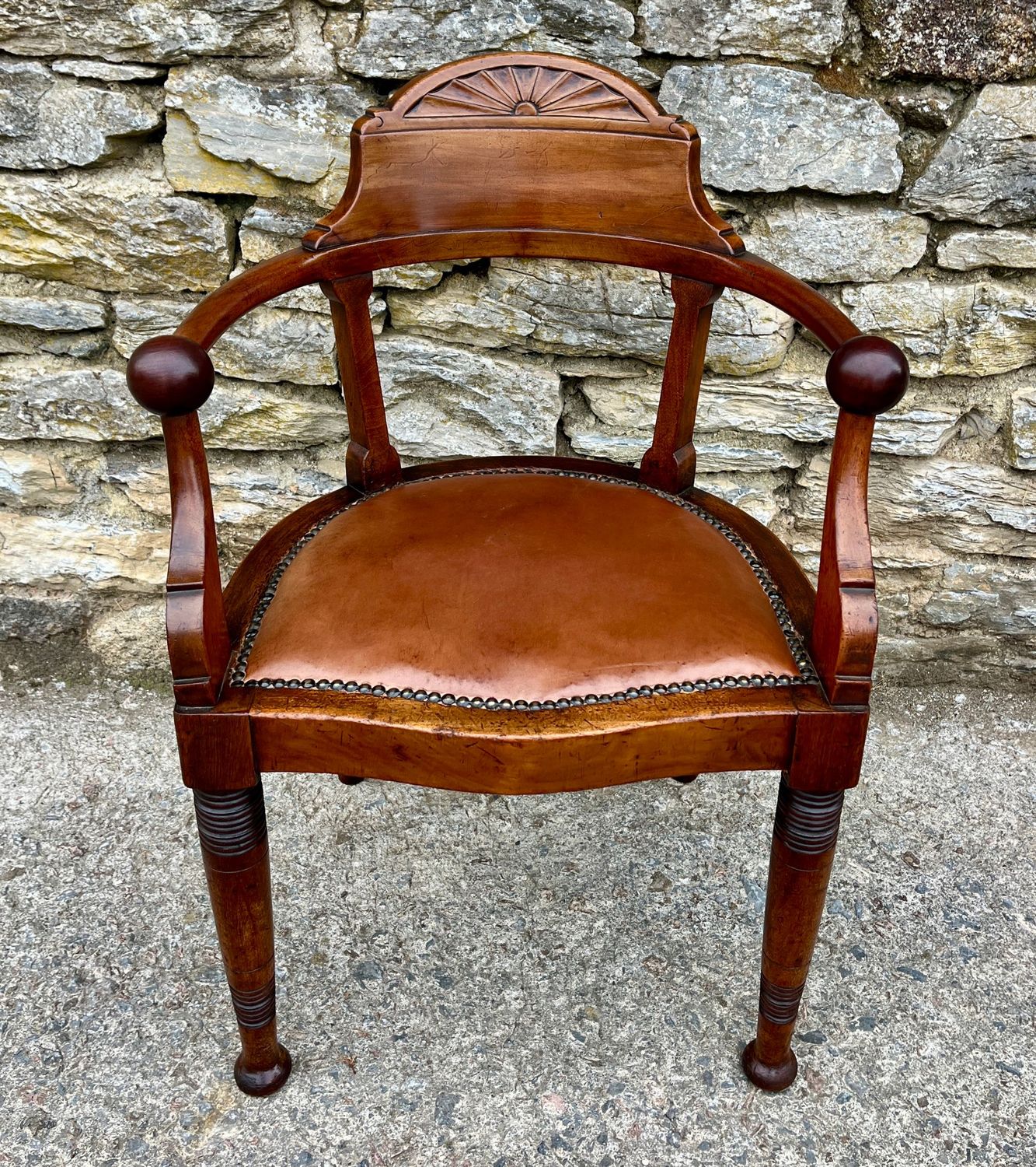 Arts and Crafts Style Mahogany Desk Chair