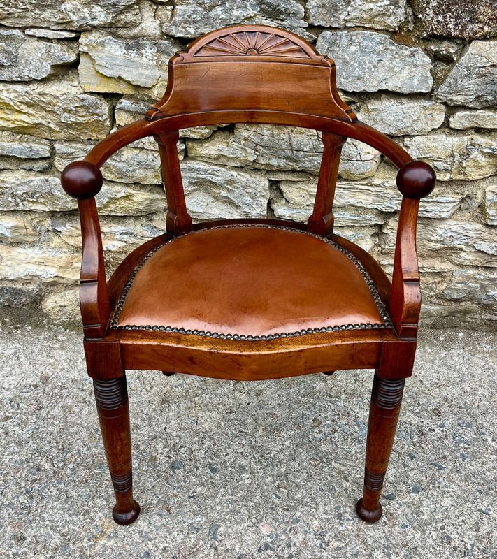 Arts and Crafts Style Mahogany Desk Chair
