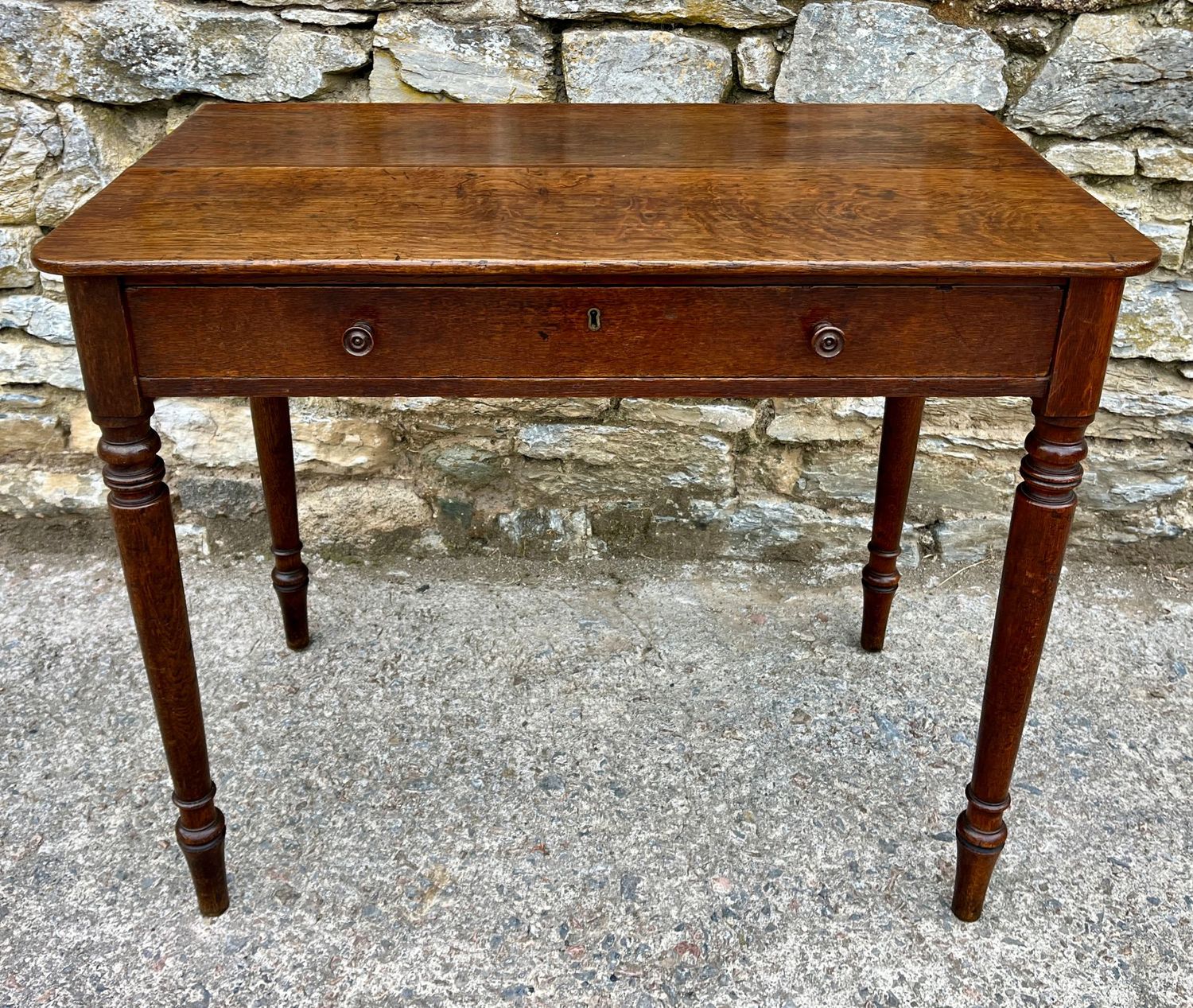 Victorian Country Oak Side Table
