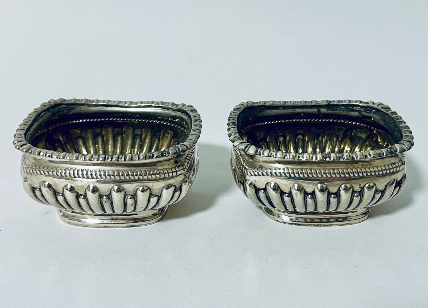 Pair of Victorian Silver Salts