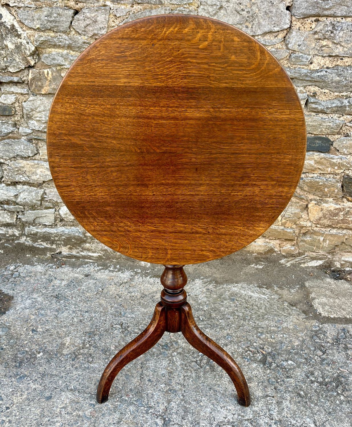 Georgian Oak Tilt Top Wine Table