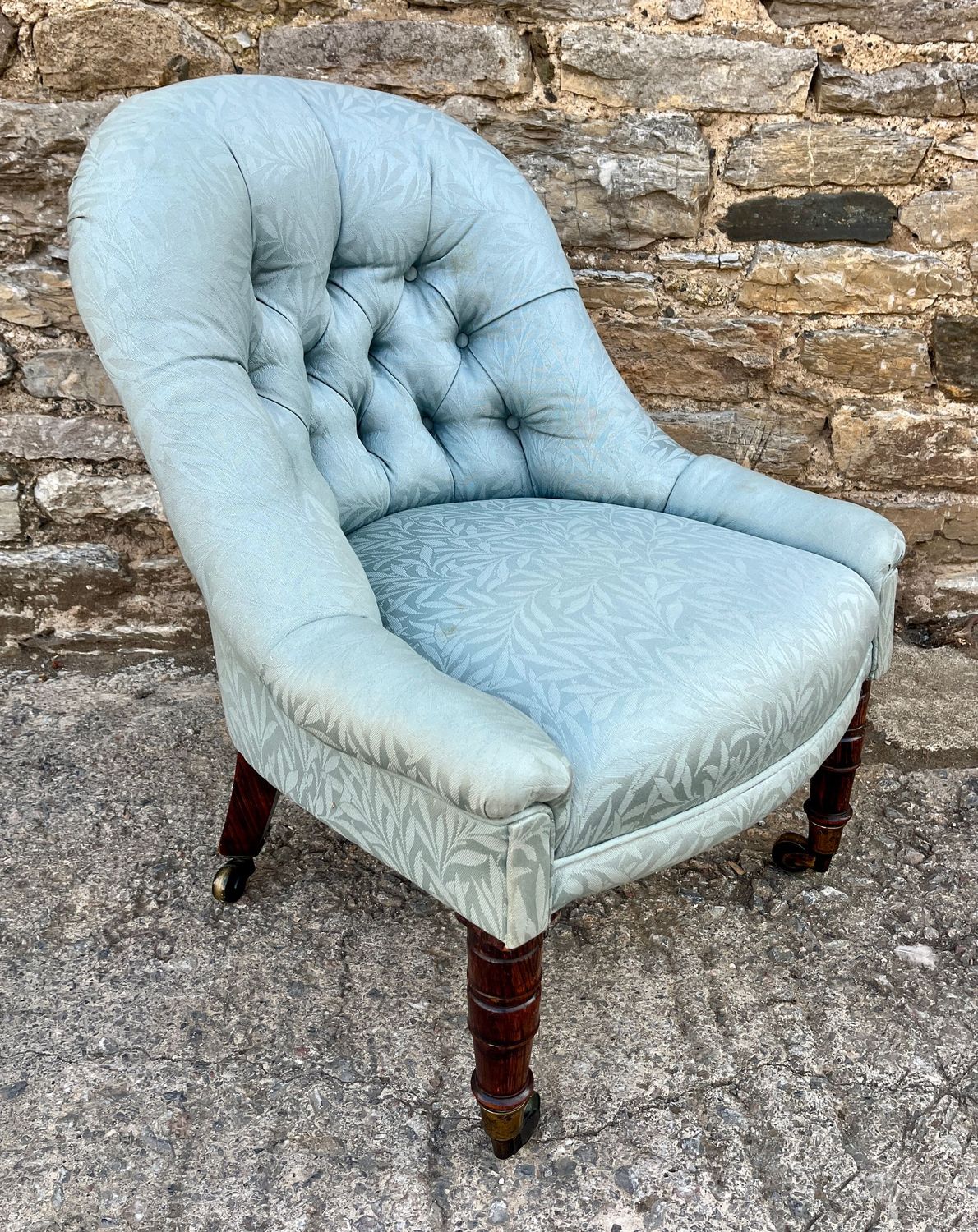 Small Victorian Button Back Nursing Chair