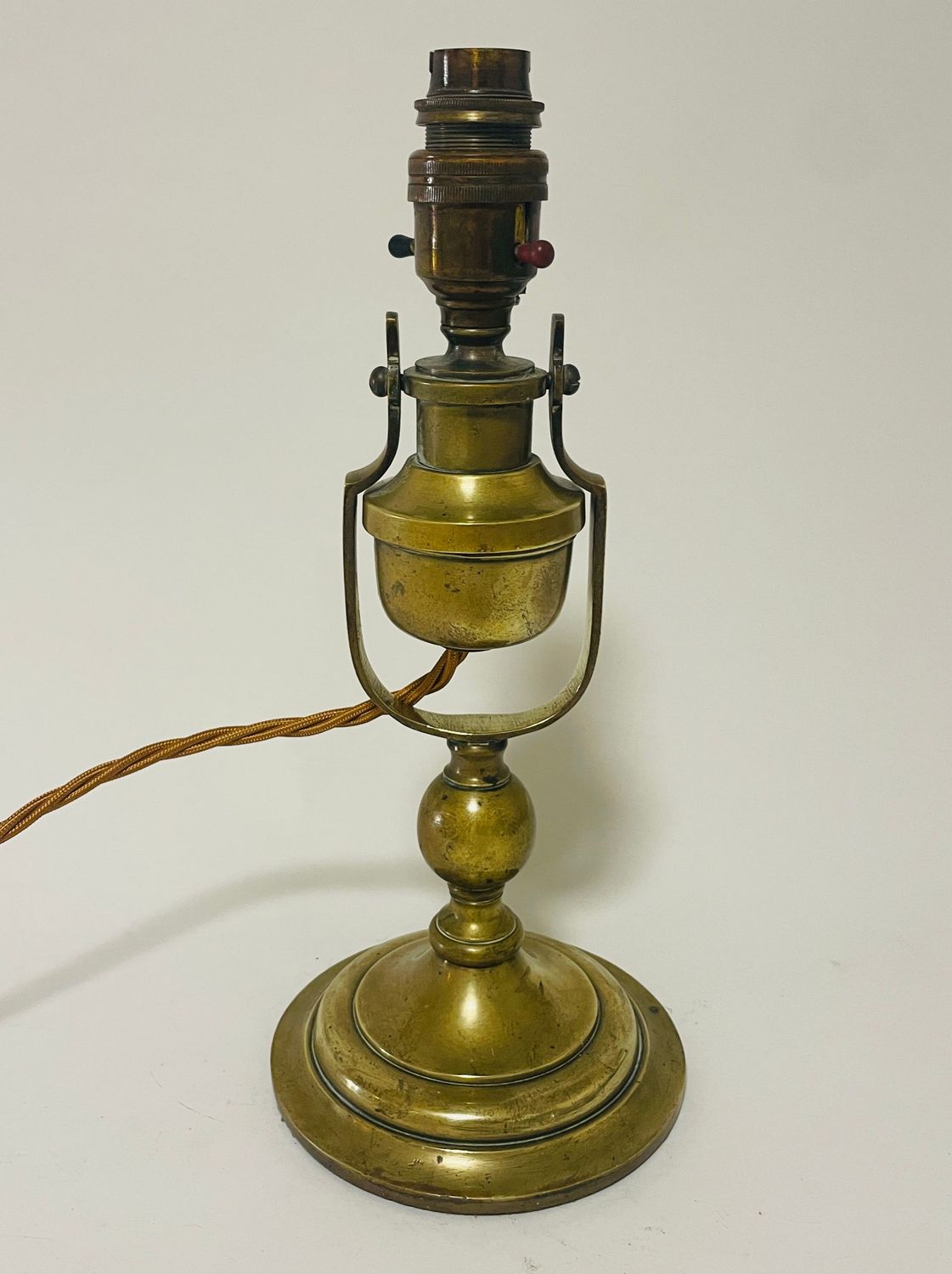 Antique Brass Ship's Gimbal Lamp