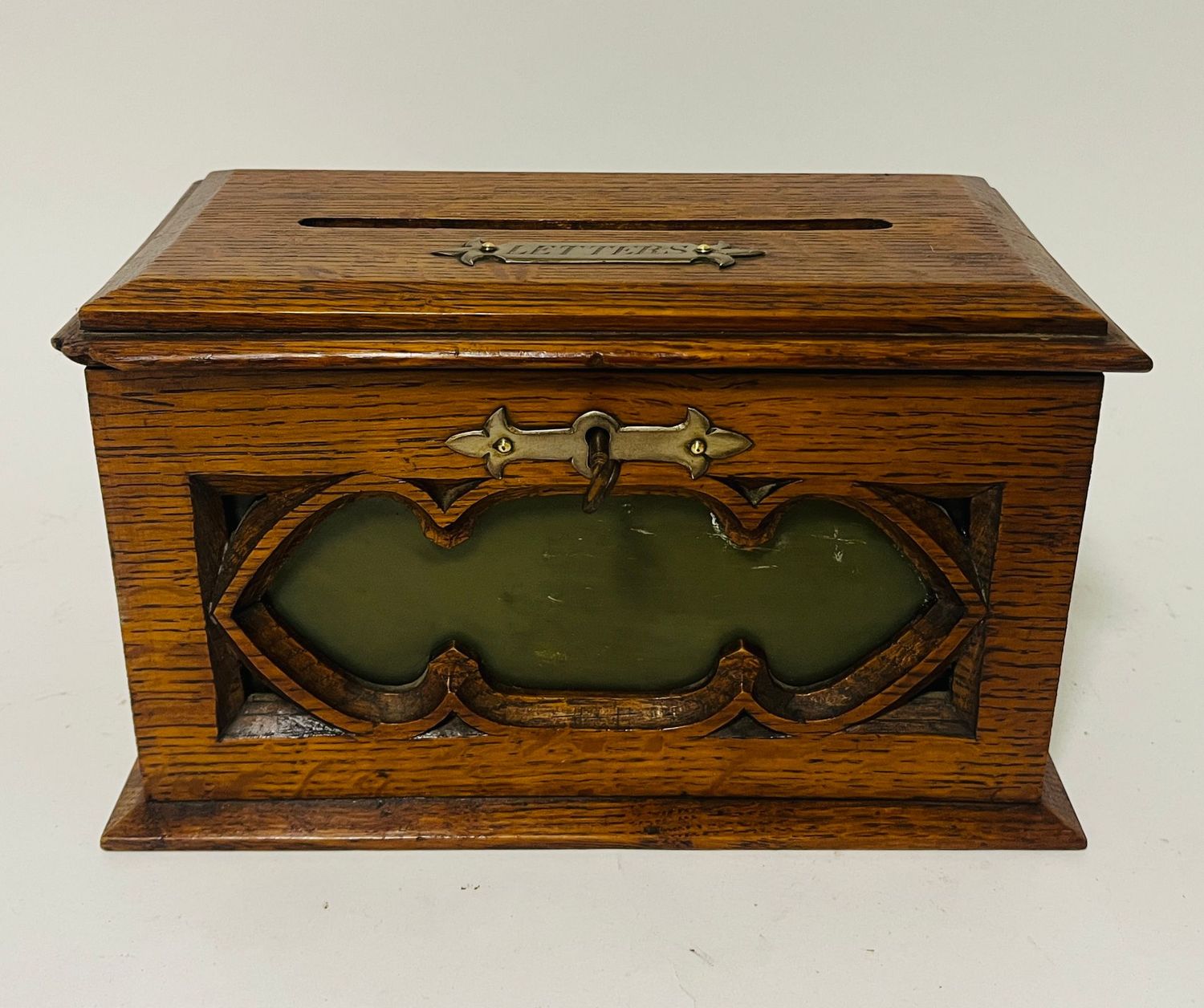 Antique Oak Letter Box