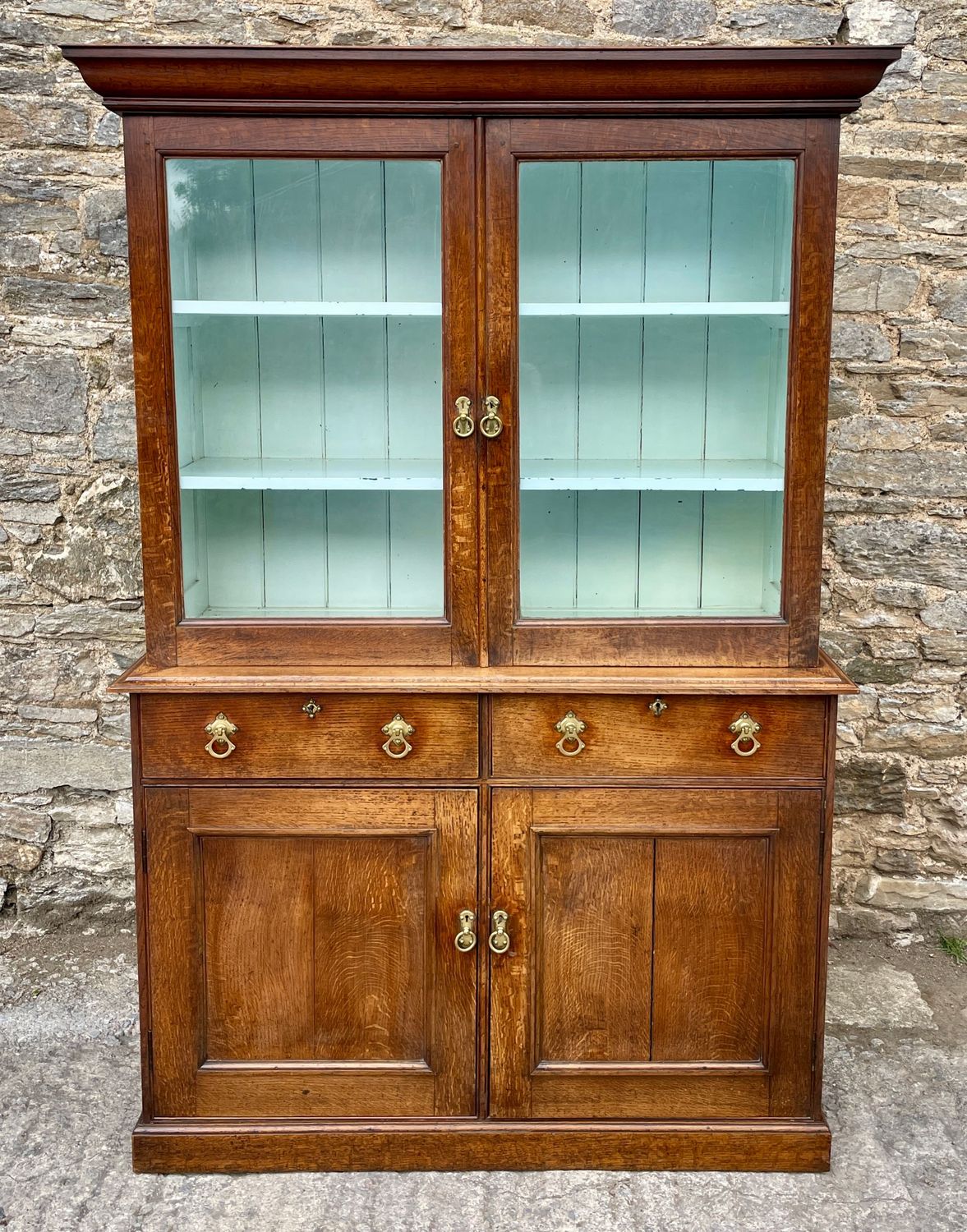 ​Victorian Oak Glazed Dresser
