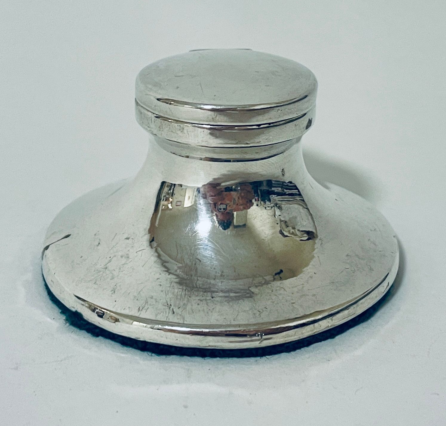 Antique Sterling Silver Inkwell