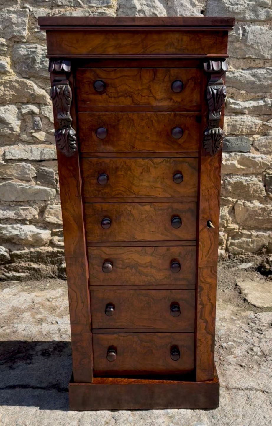 Victorian Walnut Wellington Chest