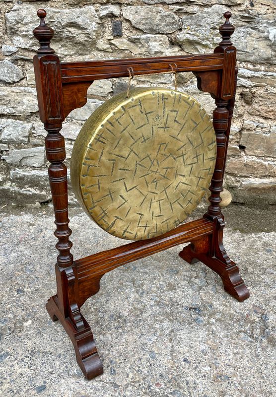 Antique Oak Framed Dinner Gong