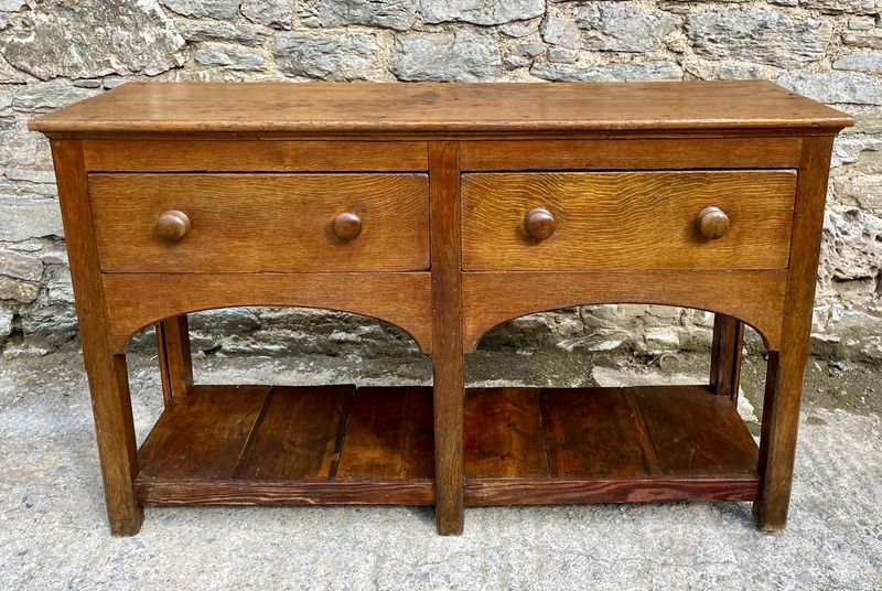 ​Antique Oak Potboard Dresser Base