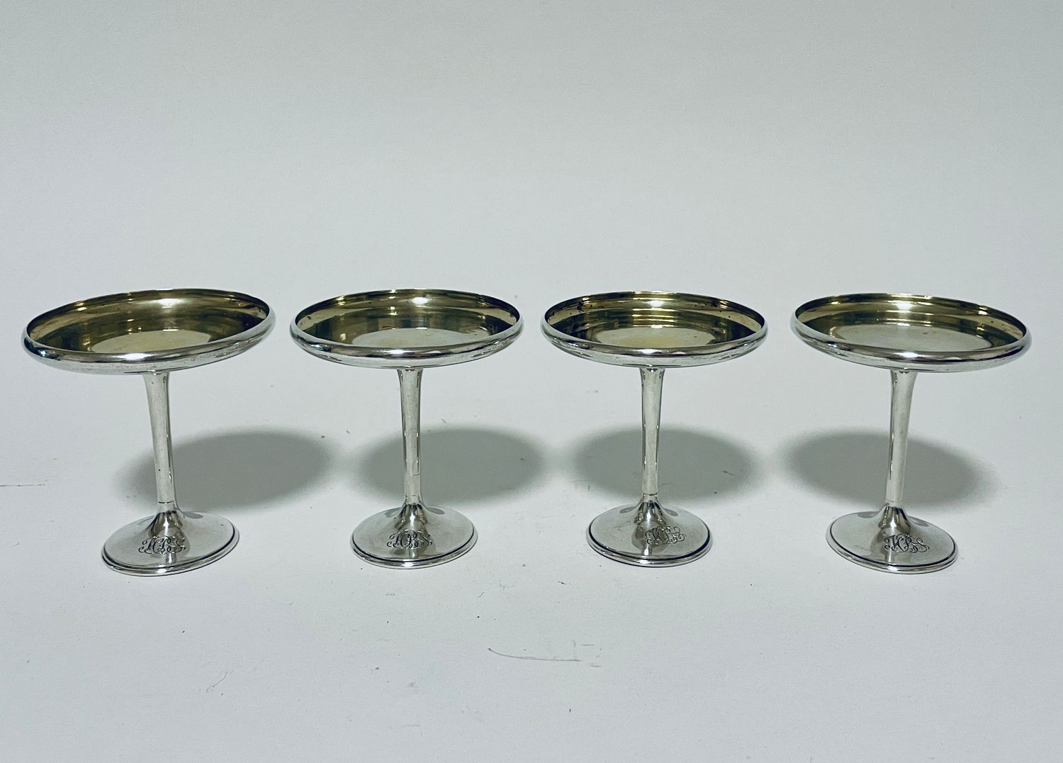 Set of 4 American Sterling Silver Compotes