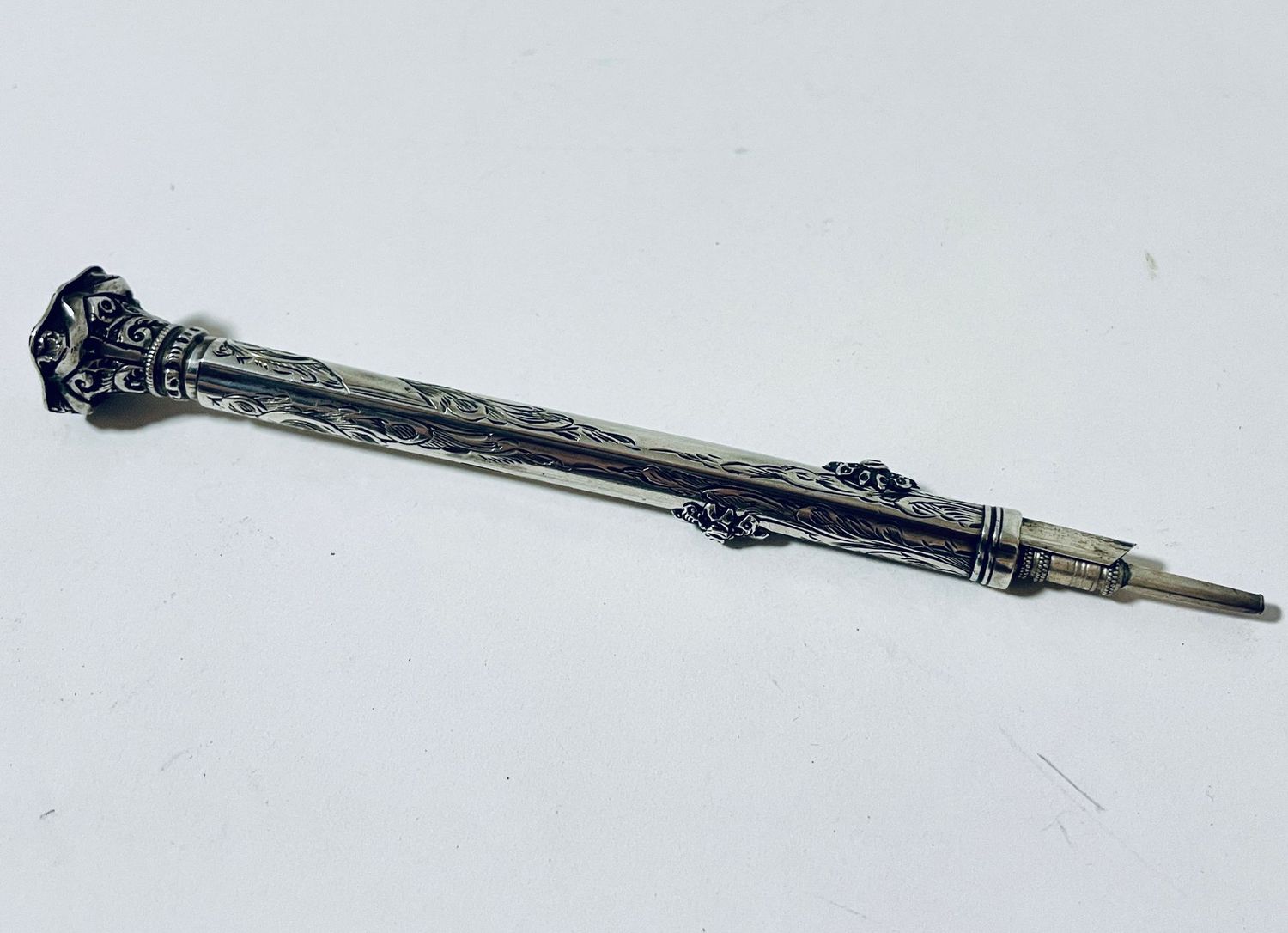 Antique Silver Propelling Pen and Pencil