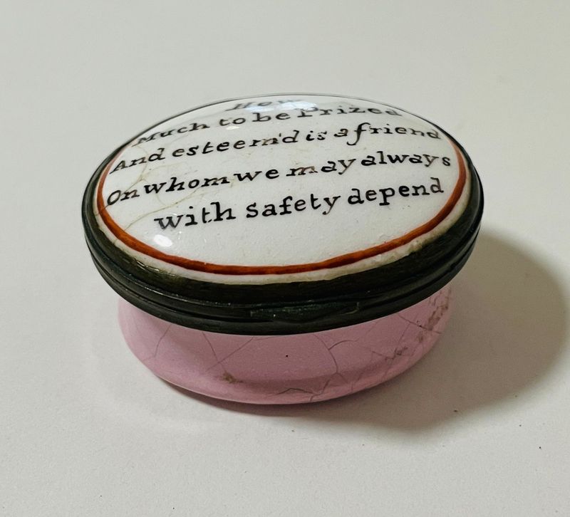 Georgian Bilston Enamel Patch Box