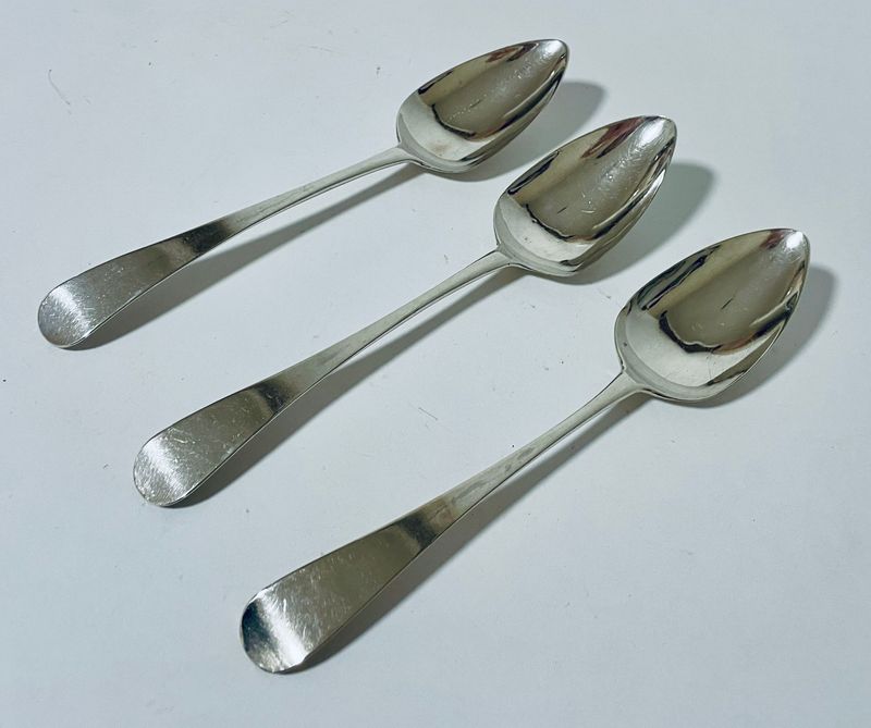 Set of 3 Georgian Silver Tablespoons