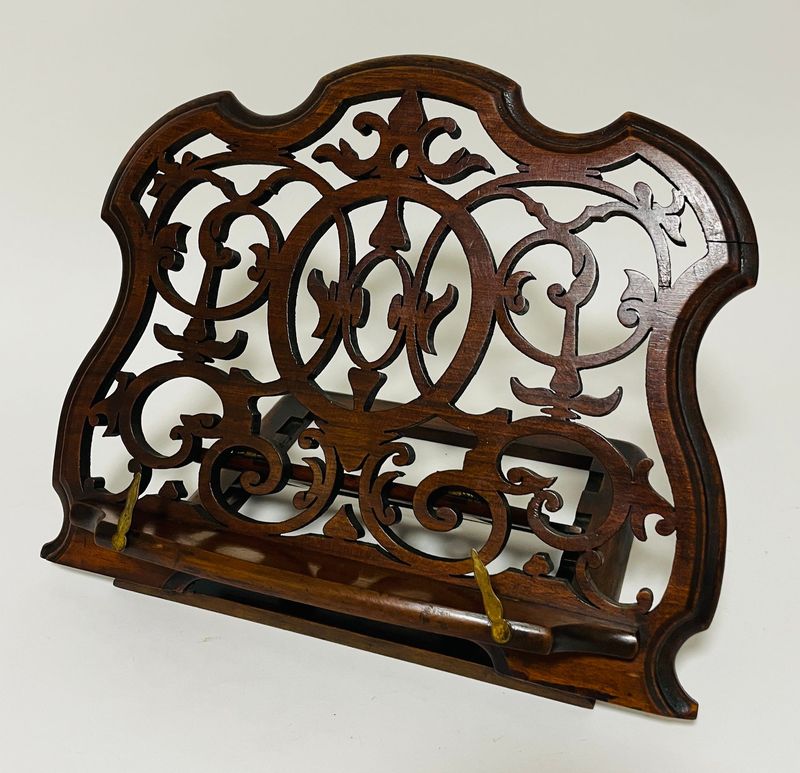 Antique Mahogany Adjustable Book Stand