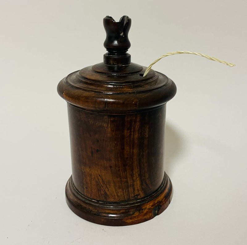 Antique Lignum Vitae String Pot