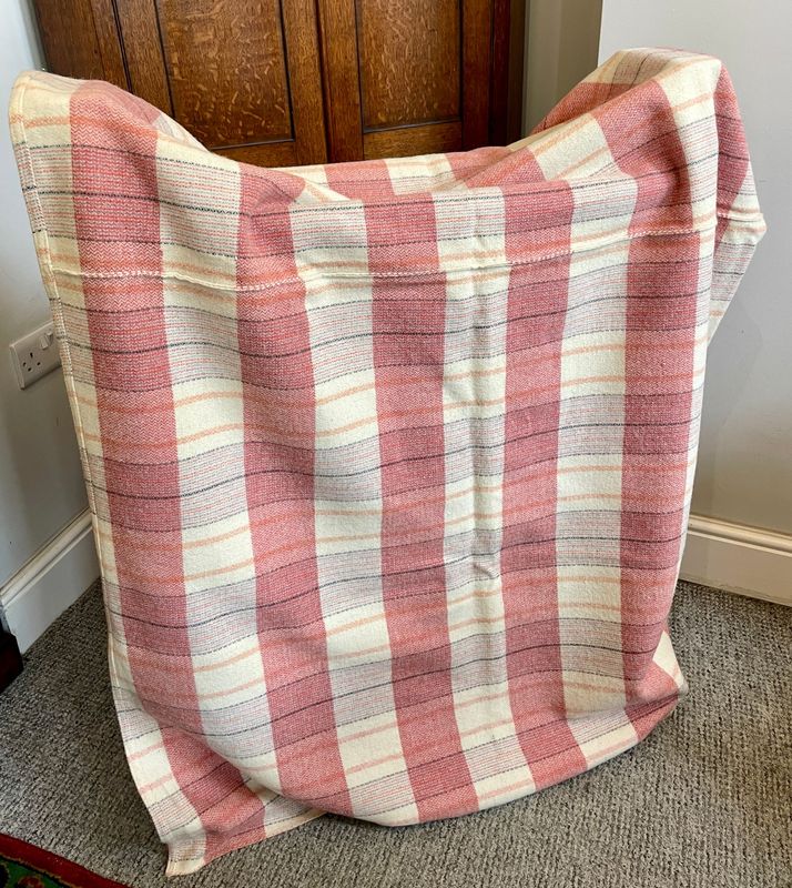 Large Antique Welsh Wool Blanket