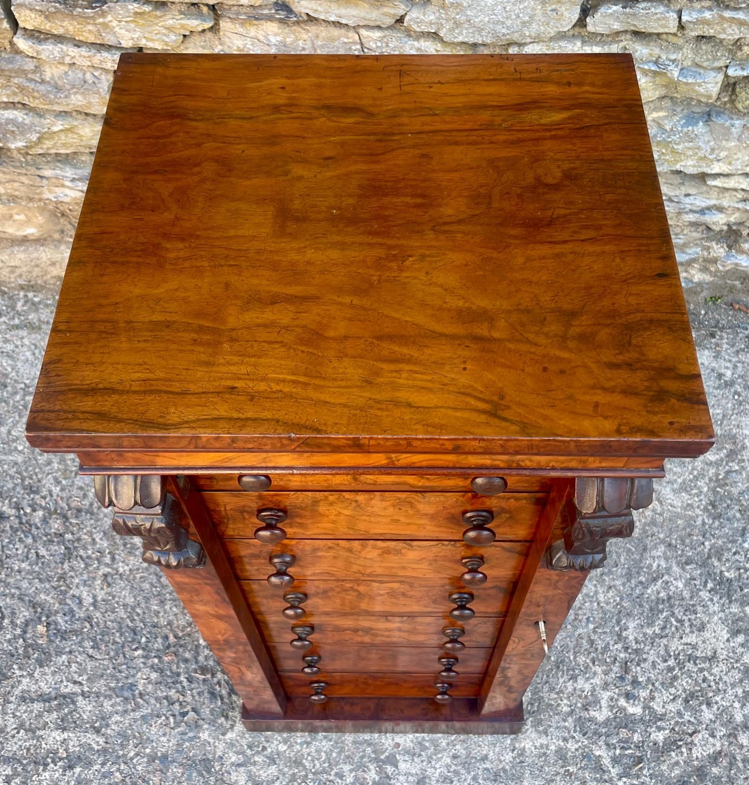Victorian Walnut Wellington Chest