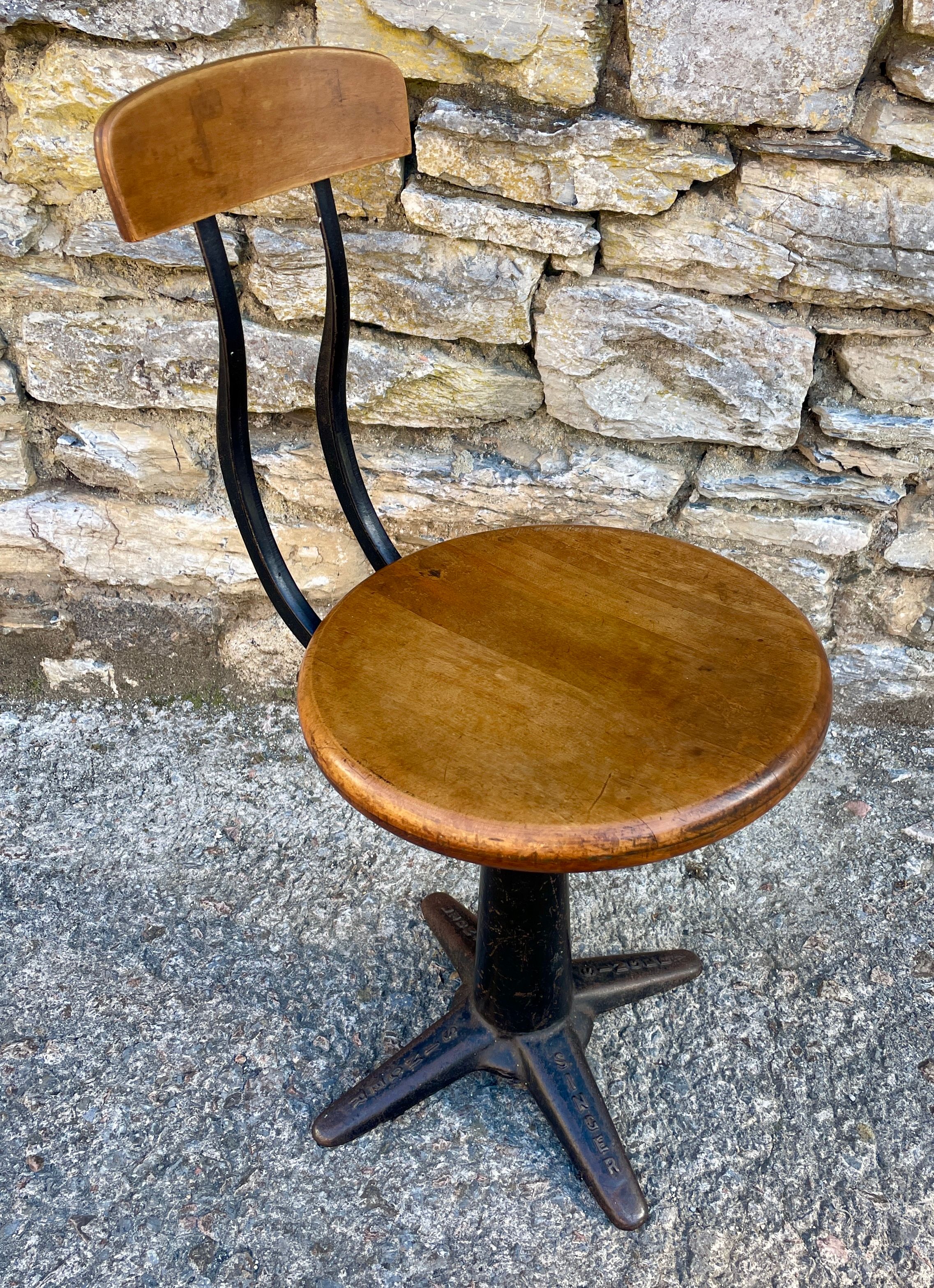 Original Singer Factory Machinist’s Chair