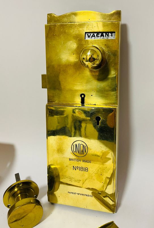 Antique Brass UNION Toilet Lock