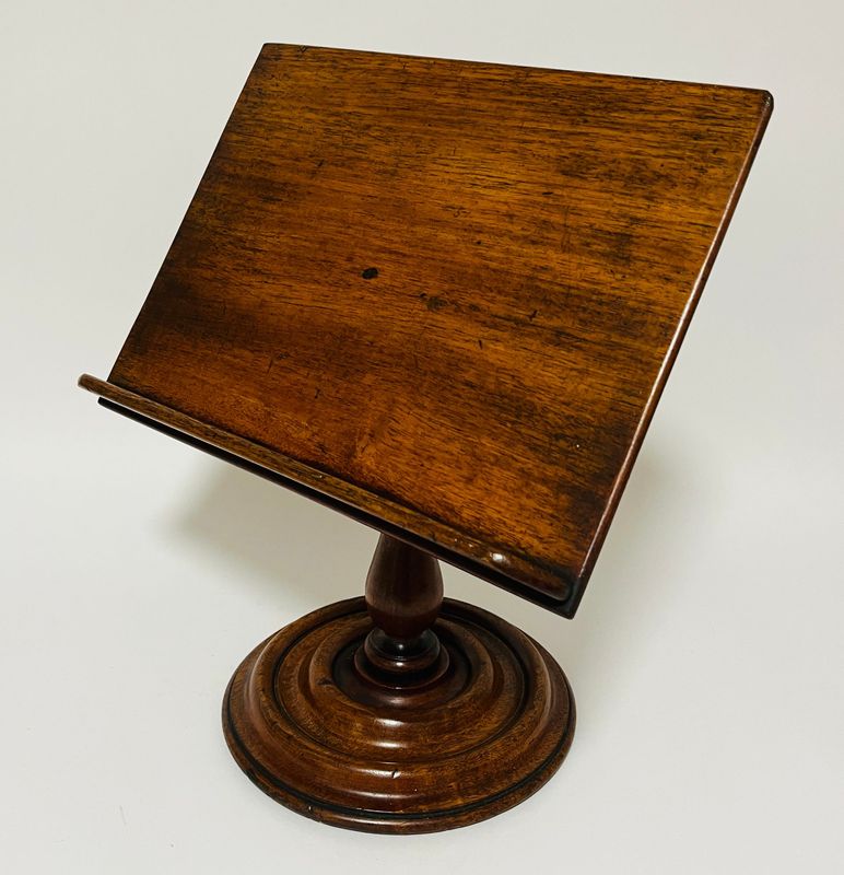 Antique Mahogany Adjustable Reading Stand
